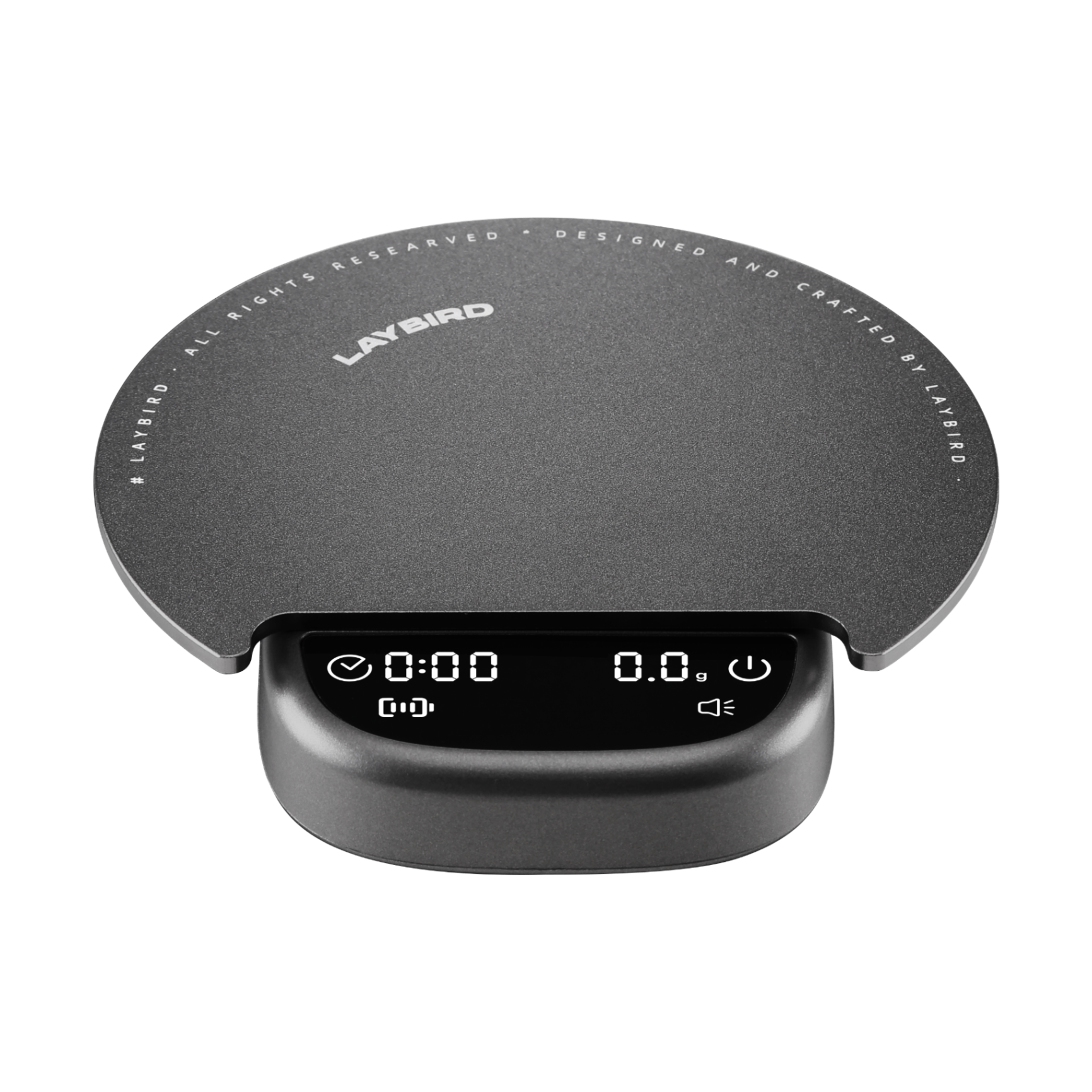 MagAttach coffee scale with extension platform attached front view